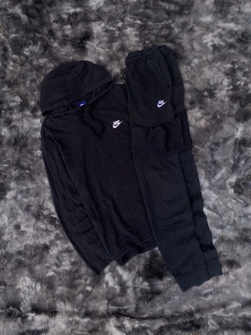 Nike Clubfleece Over - All “Black” (Category: Sets & Coordinates) located in Santa Cruz. Submitted by jazt_thrift_22 (Listing ID 1469757481, Image 1). Description: Code : Nike Clubfleece Over - All “Black” ( Tops Details ) Length “ 25 Width “ 21 Condition : Fair - Good Color Rate : 9 / 10 Flaws : Tiny Bleached Dots ( Bottoms Details ) Length “ 36 Width “ 28 - 34 Condition : Good Color Rate : 9.5 / 10 Flaws : Slightly needwash ( Once you mine, rea