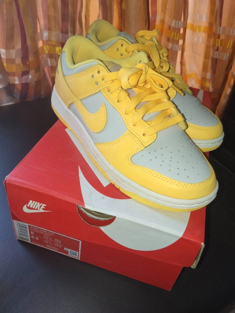 Nike Dunk Low - Size 39 (Category: Sneakers) located in Paranaque City. Submitted by j.garcia (Listing ID 1469751234, Image 2). Description: Nike Dunk Low Light Bone / Citron Pulse / Sail Size 39 Barely used, like new, mint condition Authentic .