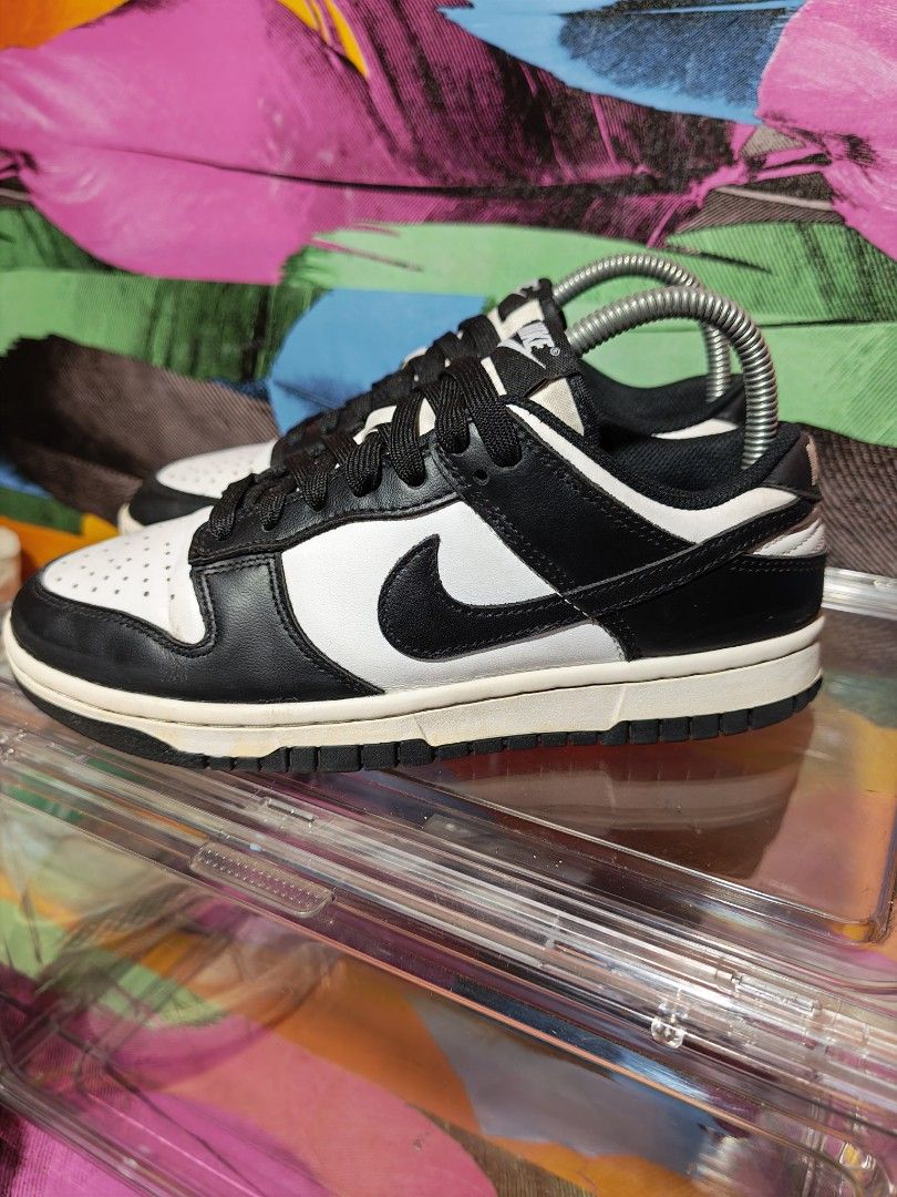 Nike Dunk Low Panda DD1503-101 (Category: Sneakers) located in Dulag. Submitted by konswelosesilyamariya18 (Listing ID 1469609075, Image 1). Description: - Model: Nike Dunk Low 'Panda' (Classic Black and White) - Size: UK 4 / EUR 37.5 / 23.5 cm - Condition: Uppers are clean with light creasing near the toe box; soles show minor dirt from normal use - Features: Premium leather upper, perforated toe box, and durable rubber outsole - Status: 100% re