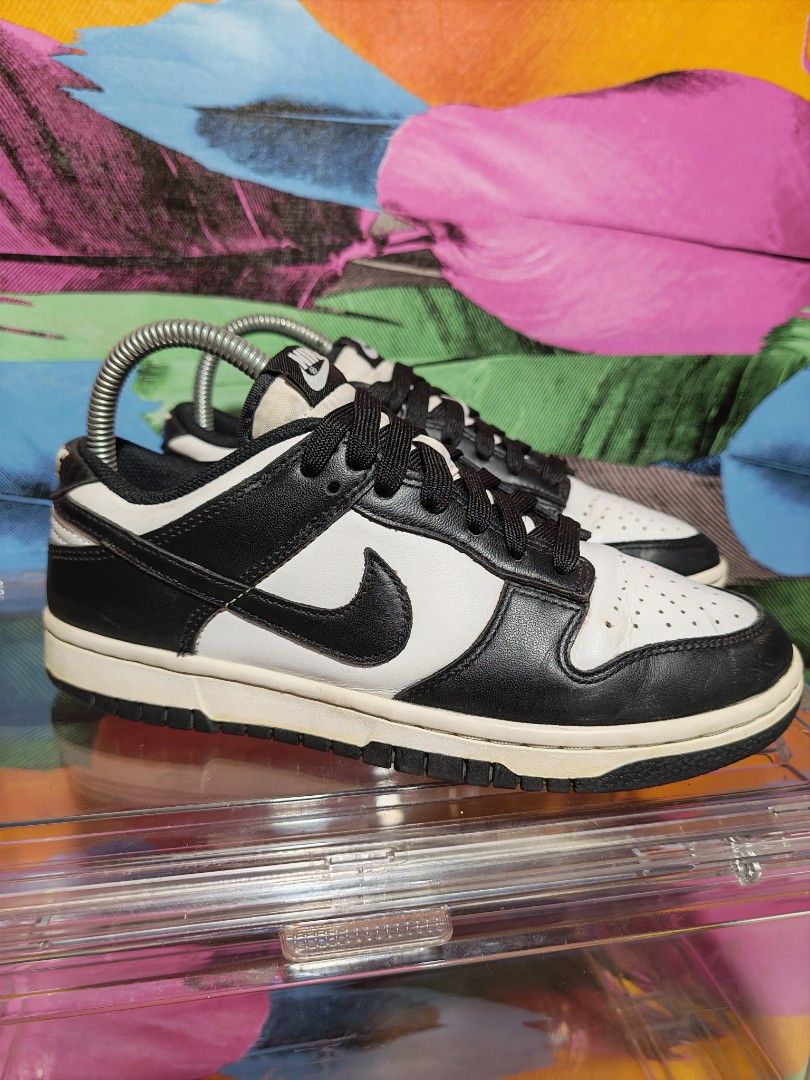 Nike Dunk Low Panda DD1503-101 (Category: Sneakers) located in Dulag. Submitted by konswelosesilyamariya18 (Listing ID 1469609075, Image 2). Description: - Model: Nike Dunk Low 'Panda' (Classic Black and White) - Size: UK 4 / EUR 37.5 / 23.5 cm - Condition: Uppers are clean with light creasing near the toe box; soles show minor dirt from normal use - Features: Premium leather upper, perforated toe box, and durable rubber outsole - Status: 100% re