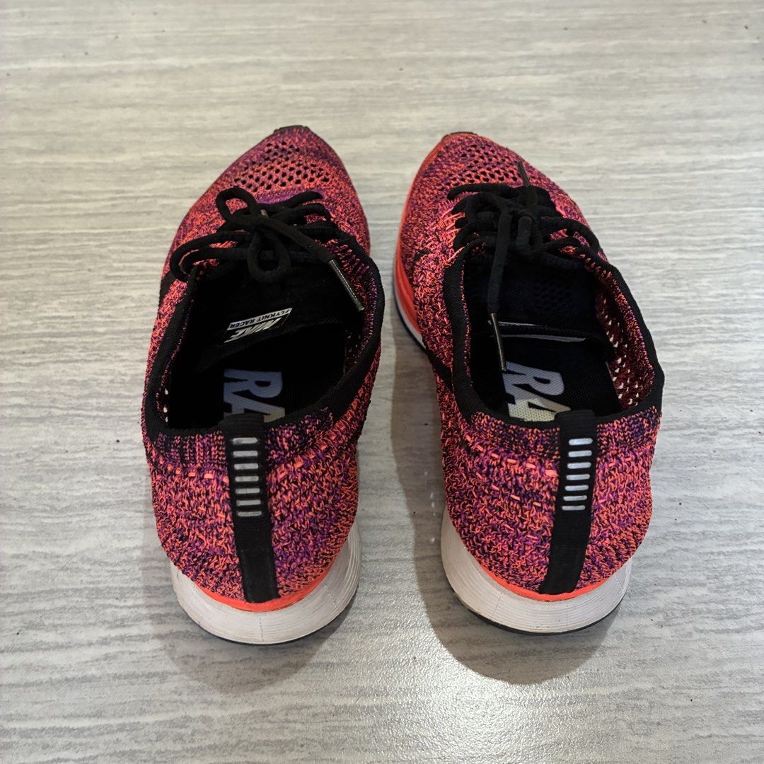 Nike Flyknit Racer Acai Berry Running Shoes, Women's Fashion, Footwear ...