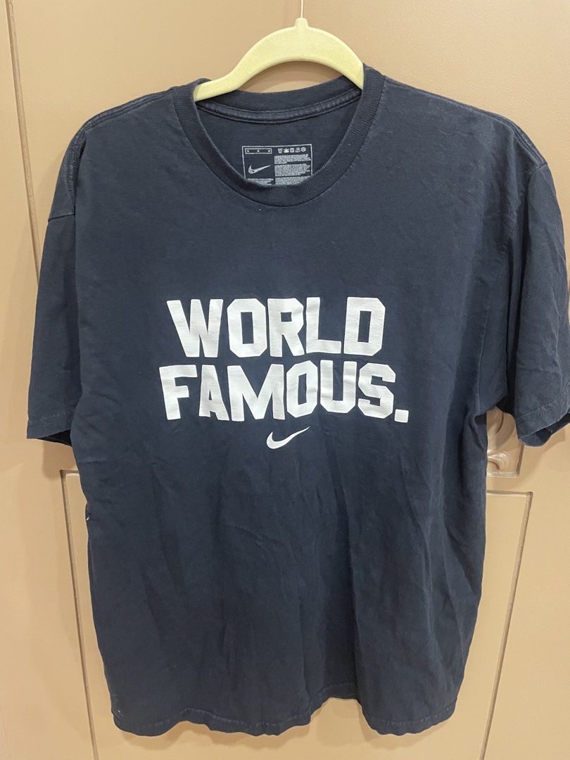 NIKE WORLD FAMOUS TEE (Category: Tshirts & Polo Shirts ) located in Manila. Submitted by bedlambuzz (Listing ID 1469691510, Image 1). Description: WYSIWYG USED MAY HAVE SOME MINOR FLAWS BUT THESE WERE STORED WELL AND PROPERLY.