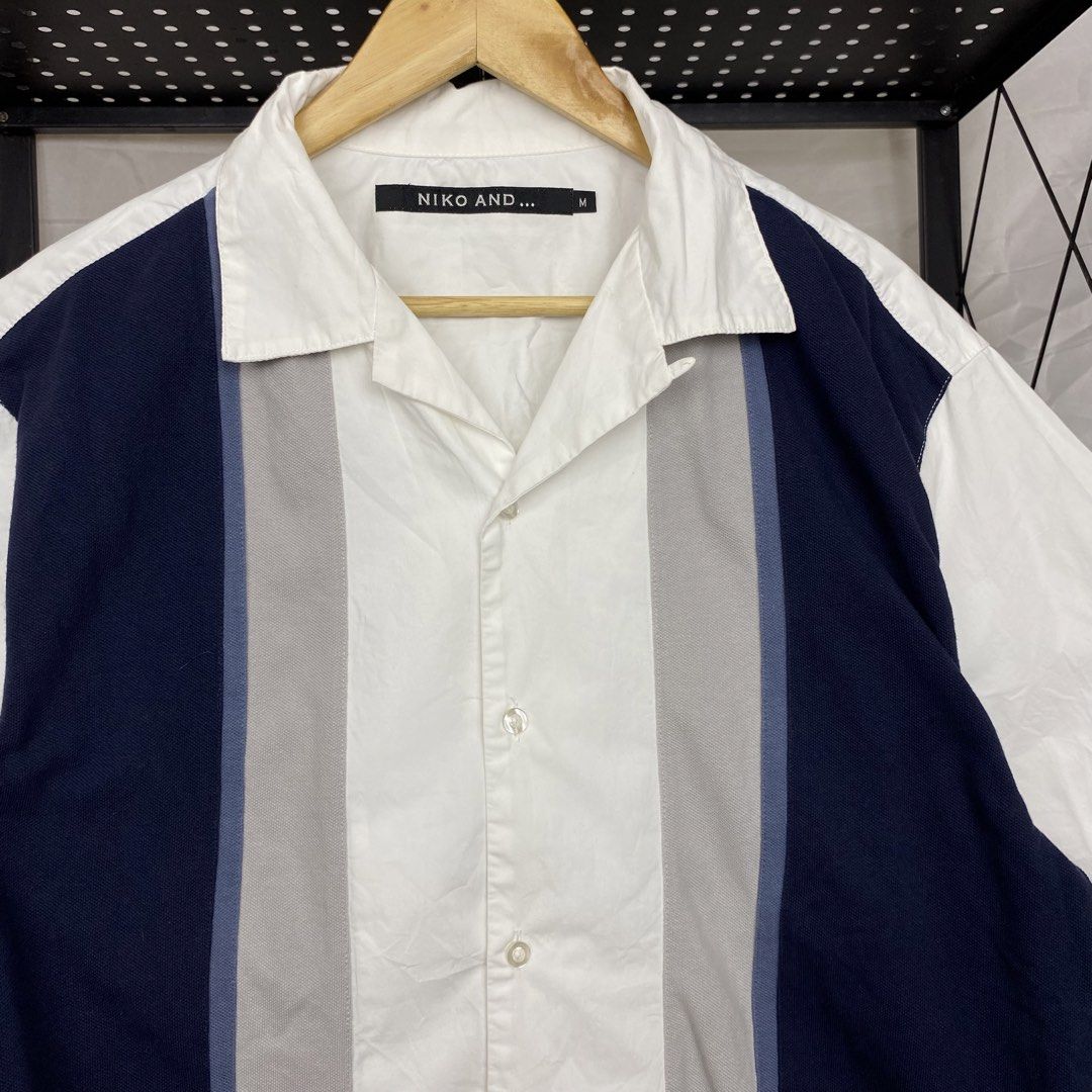 Niko and... Retro Striped Patchwork Shirt (Category: Tshirts & Polo Shirts ) located in Cebu City. Submitted by cebuvntgvibes (Listing ID 1469666782, Image 2). Description: 23W x 28L (M-L) . Good as new. Nice box type fit. No issue. . Mine ₱750+sf.