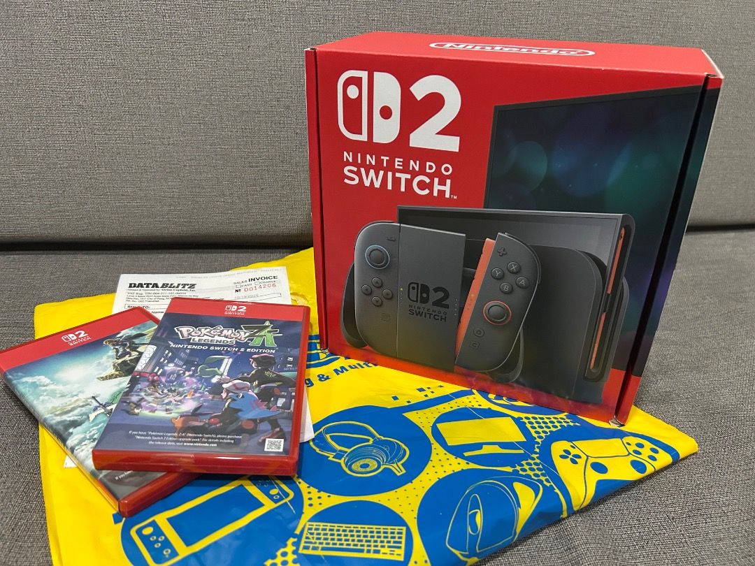 Nintendo Switch 2 Console with Zelda and Pokemon Games (Category: Nintendo) located in Marikina City. Submitted by dmichael00 (Listing ID 1469695006, Image 3). Description: For sale or swap Nintendo Switch 2 Brandnew Purchased 10/19/26 complete package with receipt box open to check the unit only nothing more nothing less with brandnew games Pokemon Za S2 Edition Zelda Tears Of The Kingdom S2 Edtion prefer swap cp Price P33k For meetups only.