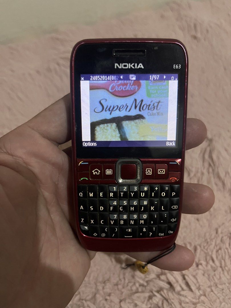Nokia E63 Classic Qwerty keypad (Category: Early Generation Mobile Phones) located in Cavite. Submitted by pesobill (Listing ID 1469578818, Image 3). Description: Working No charger Naic Location PickUp/Lalamove.
