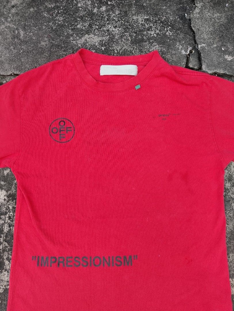 Off White Red (Category: Tshirts & Polo Shirts ) located in Manila. Submitted by envy25 (Listing ID 1469572986, Image 2). Description: OFF WHITE SHIRT 21x28 Dimension Excellent Condition no issue.