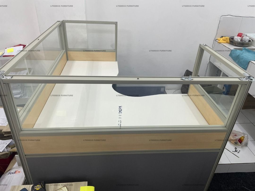 Office Cubicle Partition Workstation Desk L-Shaped Office Partition ...