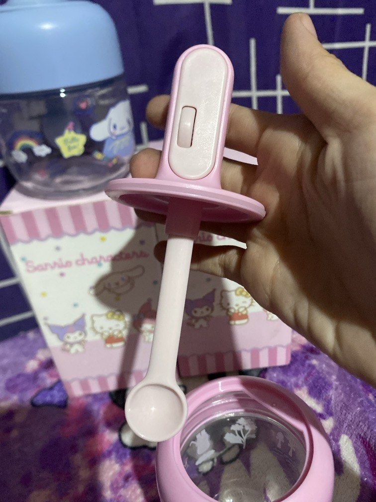 Official/ Licensed Cinnamoroll & My Melody Condiments Jar (Category: Character Goods) located in Bulacan. Submitted by cute.finds.ph (Listing ID 1469701379, Image 2). Description: —₱280 each —with spoon.