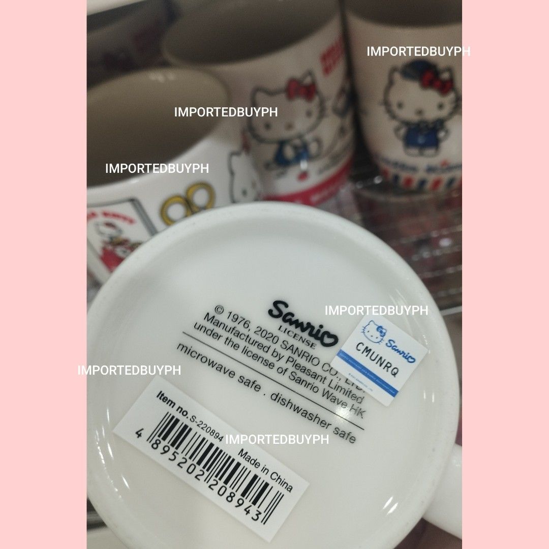 Official Sanrio Hello Kitty Microwaveable Mug Ceramic Cup (Category: Coffee & Tea Tableware) located in Rizal. Submitted by importedbuyph (Listing ID 1469678179, Image 2). Description: 💯 ORIGINAL BRAND NEW OFFICIAL Payment first Collecting orders cut off every Friday. Delivery the next Week days. No rush delivery 🫶🏻.