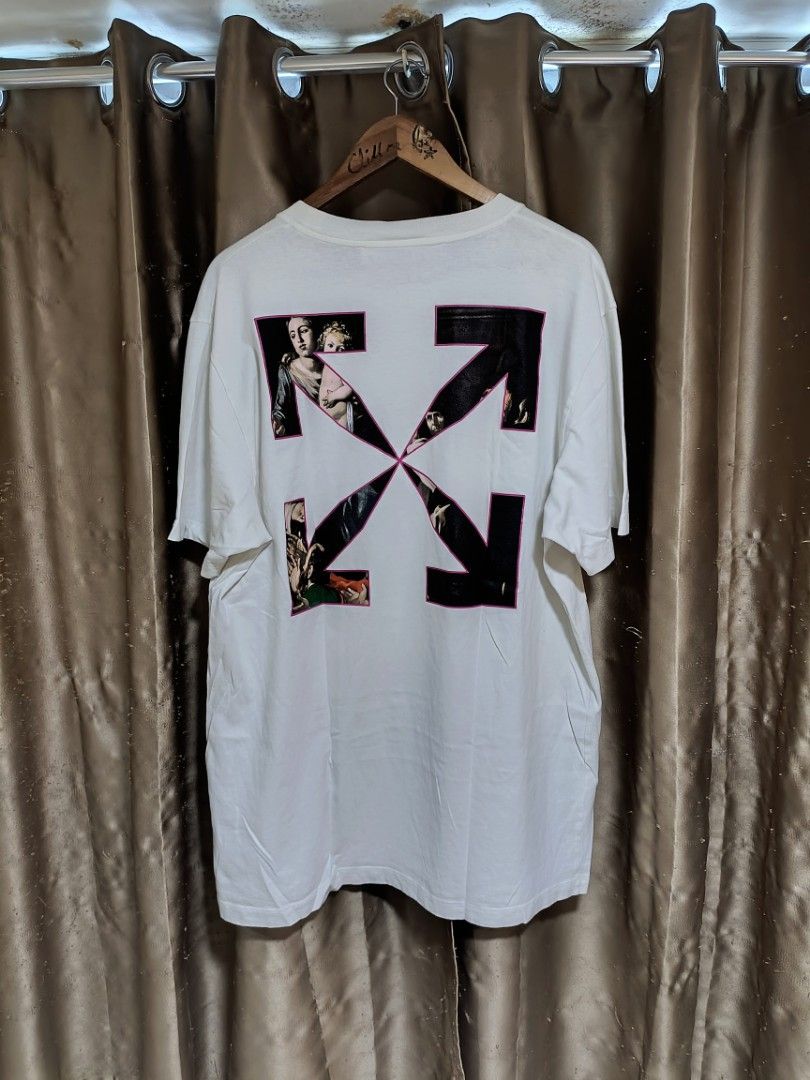 Off-White Sprayed Caravaggio Arrows (Category: Tshirts & Polo Shirts ) located in Iligan City. Submitted by drflc (Listing ID 1469682325, Image 1). Description: ‼️WTS‼️ Off-White Sprayed Caravaggio Legit/Authentic 💯 Good as new Color rate: 9.8/10 Dimes: 24x31 No issue.