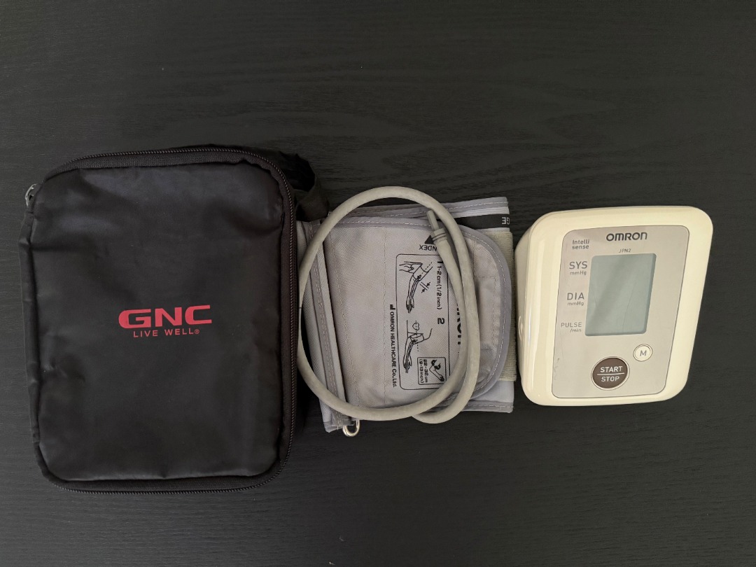 Omron JPN2 Blood Pressure Monitor with GNC Case, Health & Nutrition ...