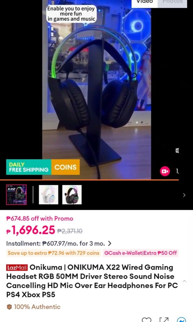 Onikuma X22 Gaming Headset - Wired (Category: Headphones & Headsets) located in Manila. Submitted by s1nclair (Listing ID 1469691869, Image 3). Description: .