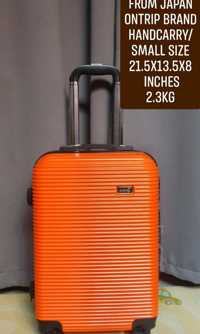 Ontrip Brand (Category: Luggage) located in Manila. Submitted by jzjapansurplus (Listing ID 1469607683, Image 1). Description: NEW ARRIVAL‼️ IMPORTED FROM JAPAN ONTRIP BRAND HANDCARRY/ SMALL SIZE 🔰SECURITY CODED LOCK 🔰 POLYCARBONATE HARDCASE 🔰SMOOTH 360 ROTATION DUAL WHEELS 🔰TELESCOPIC PUSH HANDLE 🔰TOP AND SIDE HANDLE CARRIER 🔰NO ISSUE‼️VERY GOOD CONDITION.