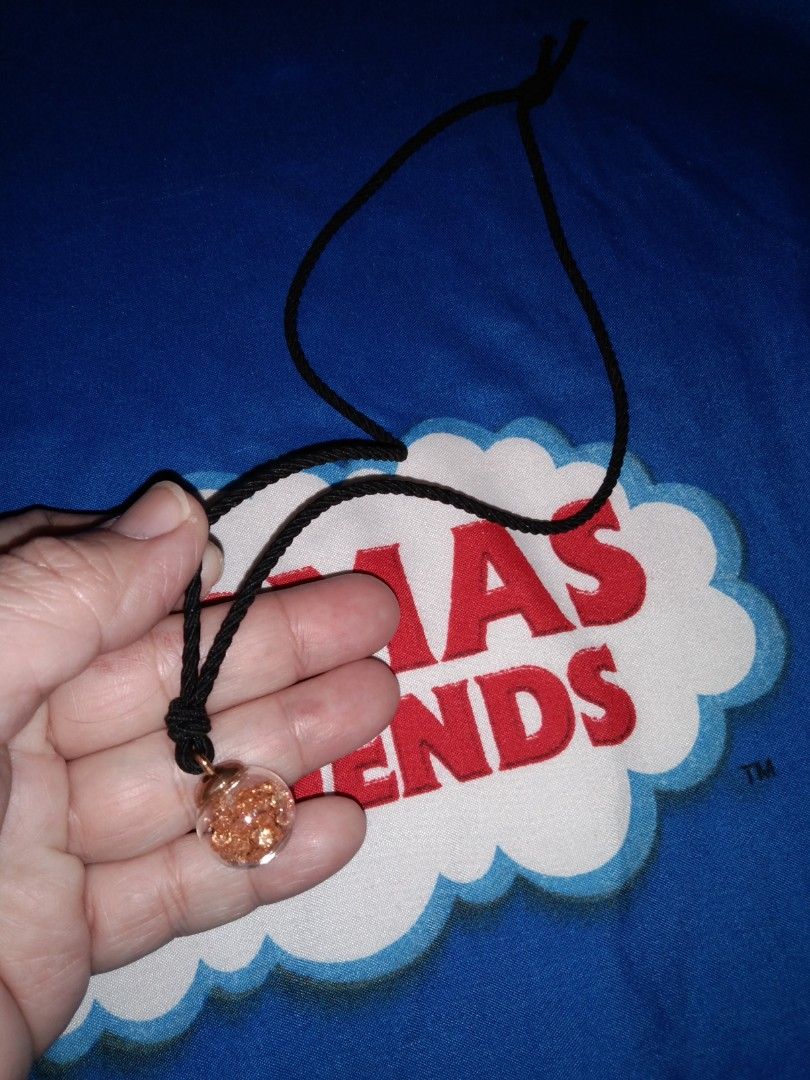 Orange crystal ball pendant necklace (Category: Necklaces) located in Quezon City. Submitted by eidorableshop (Listing ID 1469675998, Image 2). Description: .