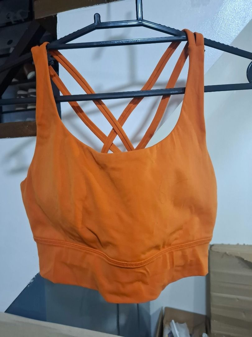 Orange Strappy Sports Bra (Category: Activewear) located in Pasig City. Submitted by dripcounty (Listing ID 1469686796, Image 1). Description: Orange Strappy Sports Bra ₱120 Bought in the Philippines Size: Unconfirmed — please confirm in chat Condition: Good / preloved Orange sports bra with strappy detail. Actual item shown in photos. Delivery fee shouldered by buyer (Lalamove / other courier). Item price excludes delivery. Payment via cash / GC
