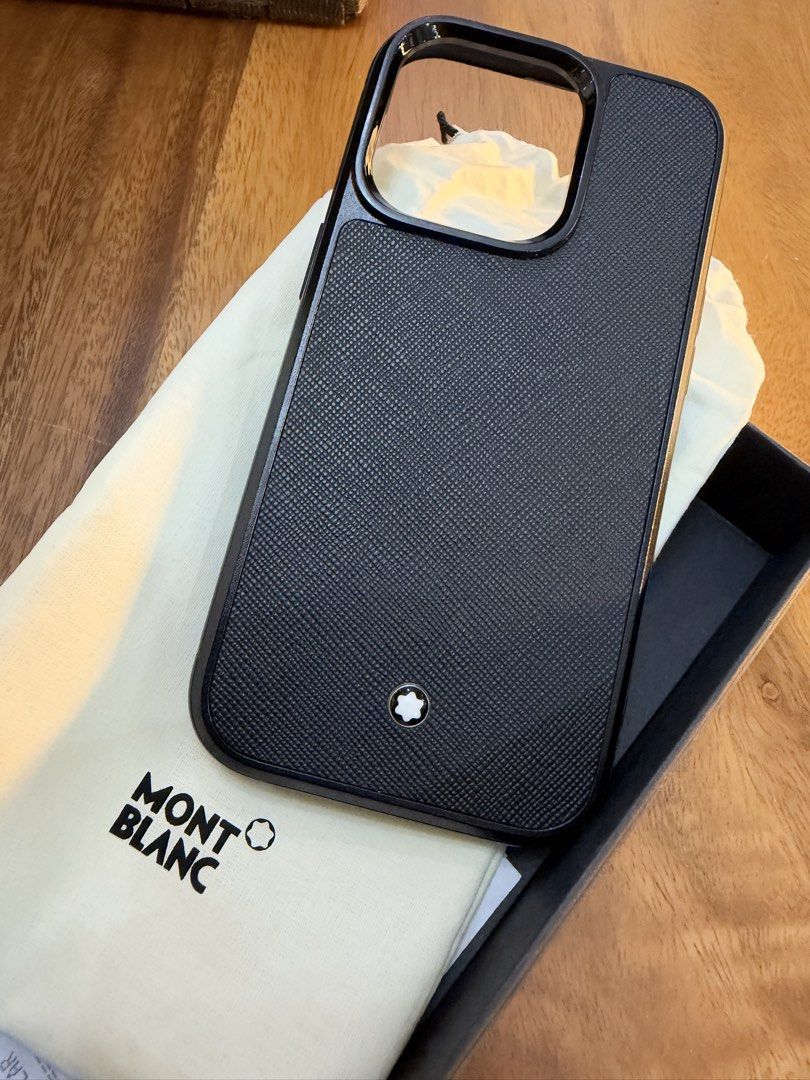 Orig mont blanc leather case for iphone 14 pro (Category: Cases & Sleeves) located in Manila. Submitted by paupreloveditems88 (Listing ID 1469579453, Image 2). Description: Retails is almost 11k.