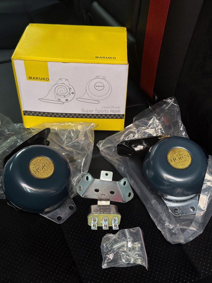 Original JDM Maruko Horn (Category: Lightings, Horns, and other Electrical Parts and Accessories) located in Quezon City. Submitted by heatthrift (Listing ID 1469725772, Image 1). Description: For Sale Brand New ORIGINAL JDM Maruko Horn 🇯🇵 6,000 2 pcs remaining ‼️ DM 📩.