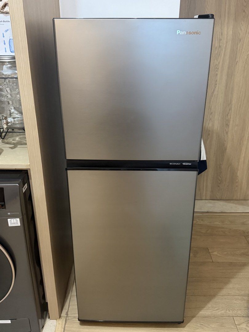 Panasonic Inverter Two-Door Refrigerator Silver (Category: Refrigerators and Freezers) located in Manila. Submitted by declutter.ak55 (Listing ID 1469598452, Image 1). Description: - Brand: Panasonic Inverter - Type: Double Door Refrigerator - Color: Sleek Silver Finish - Interior Features: Freezer with shelf, glass shelves, fresh safe crisper drawer, and spacious door bins - Condition: Extremely clean, excellent cooling performance, and ready to