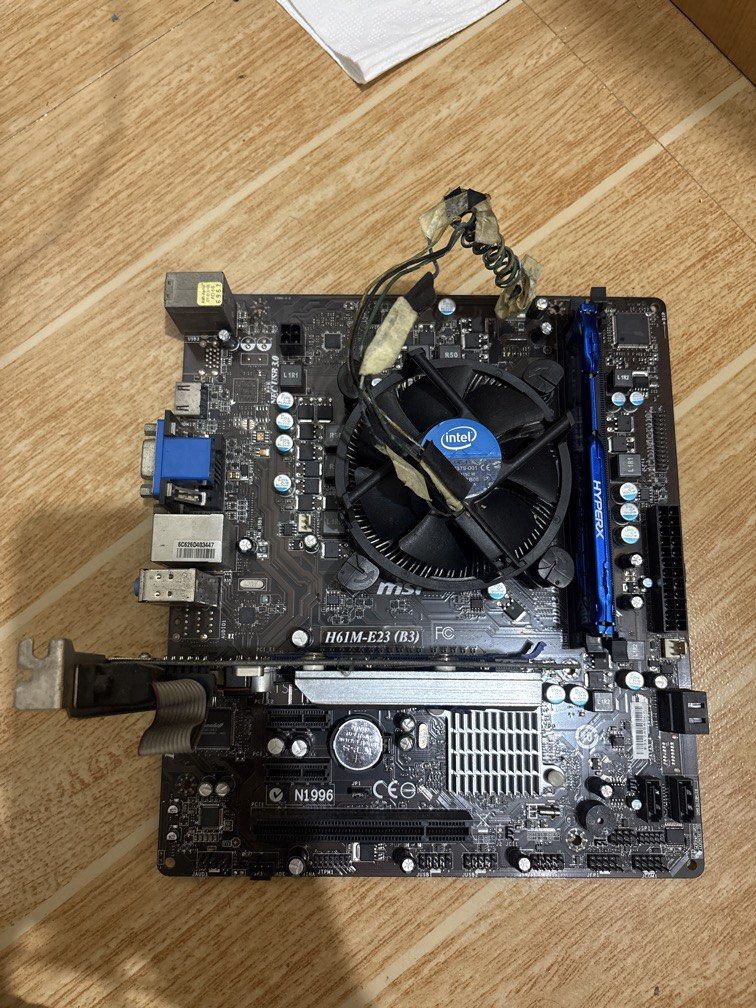 Parts Out Motherboard w/ Cpu Gpu Ram (Category: Computer Parts) located in Caloocan City. Submitted by thrift4way (Listing ID 1469662865, Image 1). Description: Cpu i3-2100 Motherboard Msi H16M-E23(B3) Gpu Galaxy GT610 Ram HyperX 8Gb 1333 Parts Out from pc. Buy at your own risk ⚠️ .