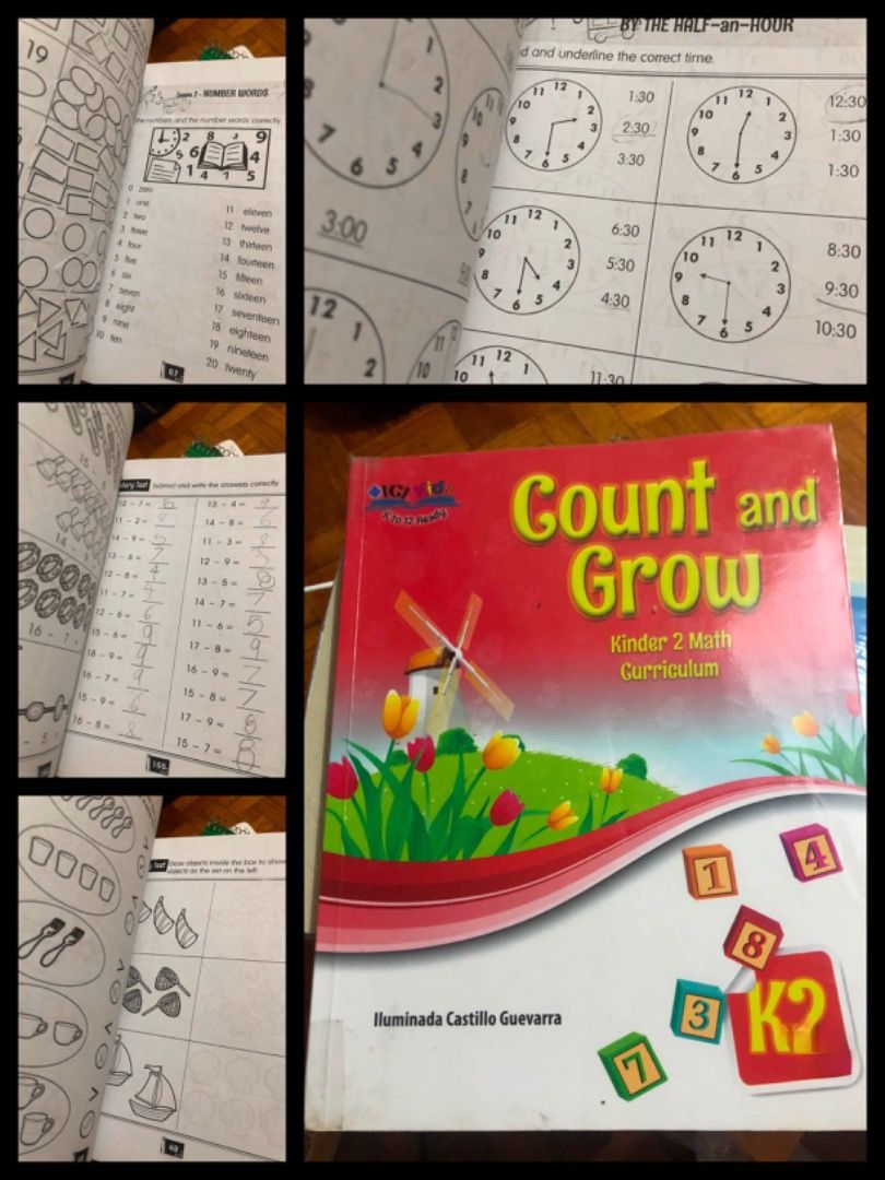 [PB] Kinder 2 - Count and Grow: Math Curriculum workbook by Iluminada Castillo Guevarra (Category: Assessment Books) located in San Juan City. Submitted by ttanmien (Listing ID 1469635284, Image 1). Description: ⚜️✨⚜️✨⚜️✨⚜️✨⚜️✨⚜️ 💁🏻‍♀️SELLING PRICE: ₱50 Original Price: Around ₱300 💁🏻‍♀️Book Genre: NonFiction, Children's Nonfiction, Workbook/Assessment, Educational Activity Book, Early Childhood Education (ECE) 💁🏻‍♀️Book insight: The exercis