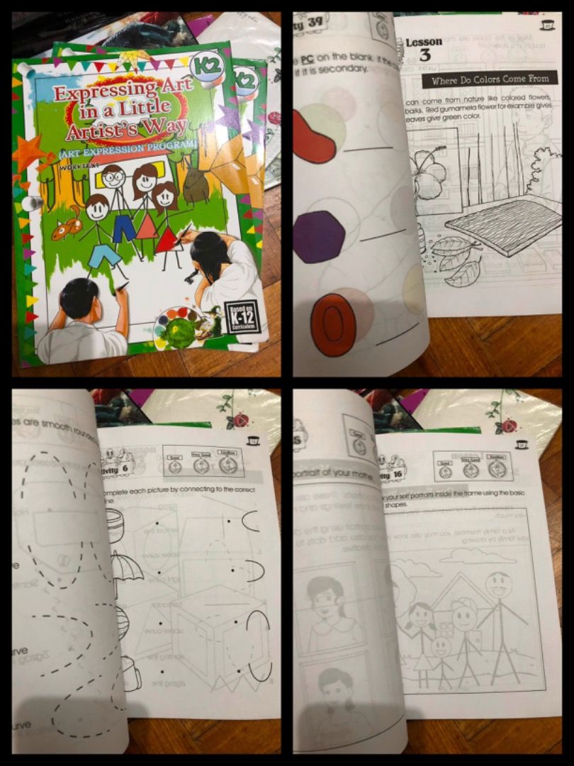 [PB] Kinder 2 - Expressing Art in a Little Artist's Way" (Art Expression Program) Worktext (Category: Assessment Books) located in San Juan City. Submitted by ttanmien (Listing ID 1469637913, Image 1). Description: ⚜️✨⚜️✨⚜️✨⚜️✨⚜️✨⚜️ 💁🏻‍♀️SELLING PRICE: ₱100 each Original Price: Around ₱290 each 💁🏻‍♀️Book Genre: NonFiction, Children's Nonfiction, Workbook/Assessment, Educational Activity Book, Early Childhood Education (ECE) 💁🏻‍♀️Book insigh