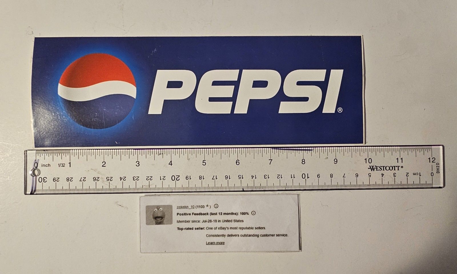 PEPSI COLA SODA 1990's PROMO BUMPER STICKER VINTAGE UNUSED 3.5