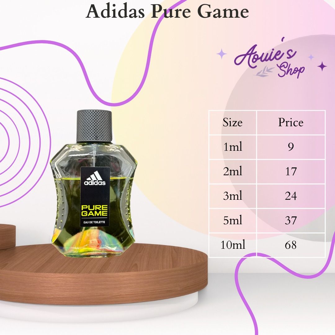 Perfume Decant (Category: Fragrance & Deodorants) located in Manila. Submitted by aouievallente (Listing ID 1469752363, Image 2). Description: - Available in convenient decant sizes: 1ml, 2ml, 3ml, 5ml, and 10ml - Budget-friendly way to test the fragrance before committing to a full bottle - Price varies depending on the selected volume - Kindly send a message for orders and inquiries.