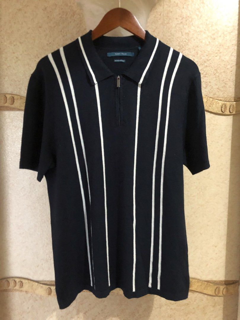 PERRY ELLIS KNIT HALF ZIP POLO SHIRT (Category: Formal Shirts) located in Santa Rosa. Submitted by eceldg05 (Listing ID 1469679463, Image 3). Description: PERRY ELLIS KNIT HALF ZIP POLO SHIRT NAVY BLUE LARGE ON TAG W:22 L:28 inch via tape measure Excellent.