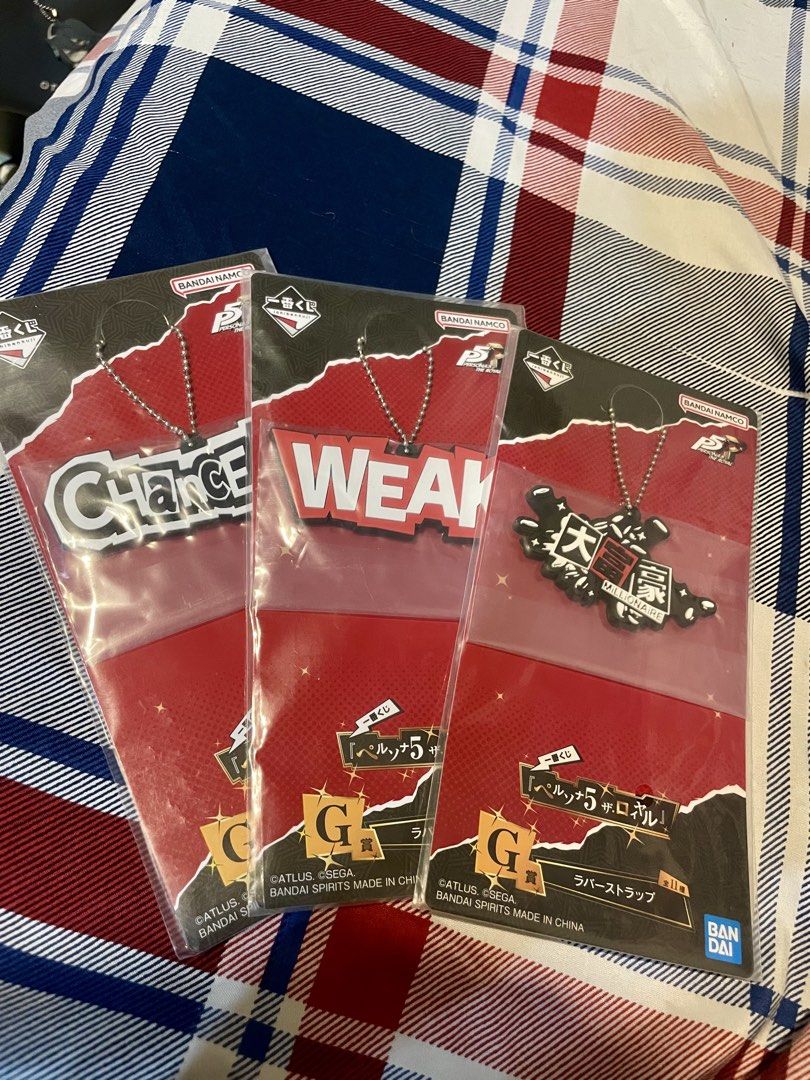 Persona 5 Keychain (Category: Other Merchandise) located in Manila. Submitted by milim_1015 (Listing ID 1469675245, Image 1). Description: Selling ‼️ Persona 5 Ichiban Kuji Keychains set of 3 Location: Nueva Ecija ✅ MOD: LBC, J&T and JRS✅.