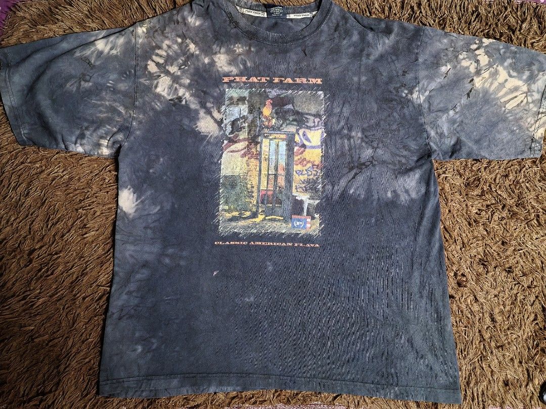 Phat Farm Roster Shirt (Category: Tshirts & Polo Shirts ) located in San Juan City. Submitted by reddvelasquez4298 (Listing ID 1469588102, Image 1). Description: Phat Farm Roster Bleach Shirt Size XL 24 Width 30 Length Good Condition Not sure kung ganyan talaga siya na bleach. Ganyan ko na din kasi nakuha. 600 pesos PM.
