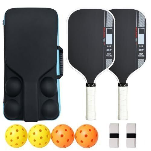 Pickleball Paddle Set – T700 Carbon Fiber, (Category: Racket and Ball Sports) located in Caloocan City. Submitted by letao_shopping_ph (Listing ID 1469642452, Image 1). Description: T700 Carbon Fiber Pickleball Paddle Set – 2 Paddles, Hard Case & Accessories Product Features 【Premium T700 Carbon Fiber】 Made with high-quality T700 carbon fiber, these paddles offer excellent rigidity and durability. Designed to provide consistent ball contact, stab
