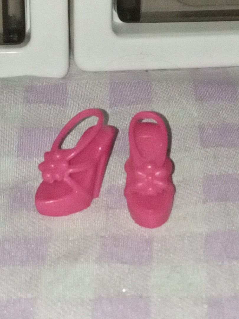 Pink Barbie High Heel Shoes (Category: Heels) located in Dasmarinas. Submitted by jc_p4l3rm0 (Listing ID 1469733207, Image 2). Description: Pm for more inquiries & pictures.