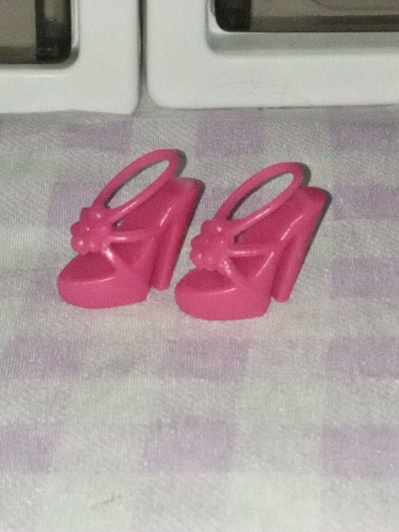 Pink Barbie High Heel Shoes (Category: Heels) located in Dasmarinas. Submitted by jc_p4l3rm0 (Listing ID 1469733207, Image 1). Description: Pm for more inquiries & pictures.