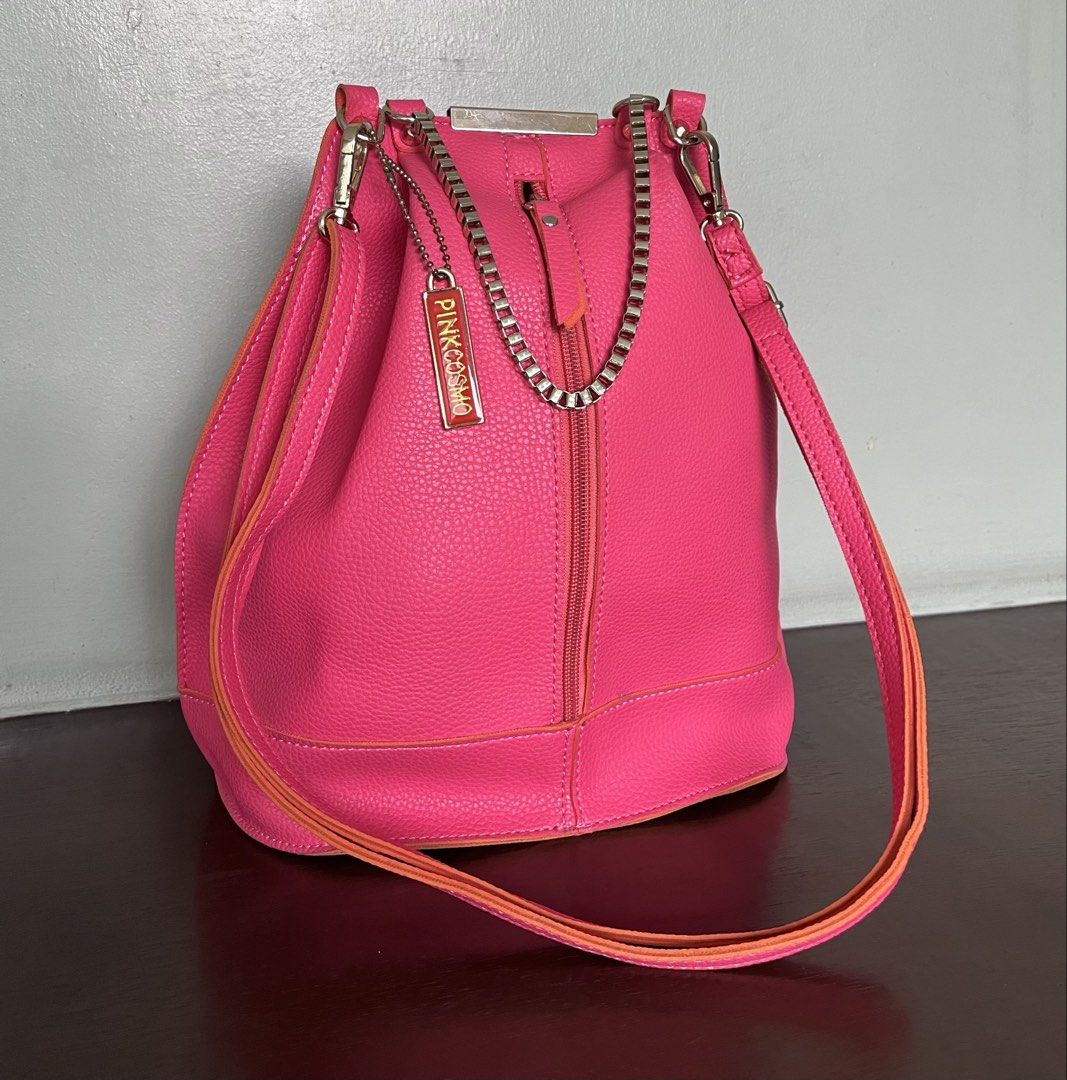 Pink Cosmo Bucket Bag (Category: Luxury Bags & Wallets) located in Quezon City. Submitted by sustainable.sarah (Listing ID 1469581434, Image 2). Description: Condition: 9/10 Please see pics for condition of the bag. .