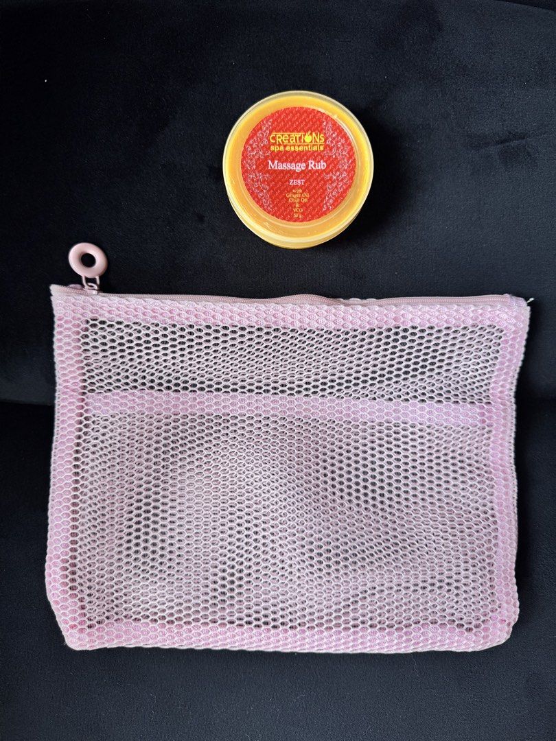 Pink Mesh Zipper Pouch (Category: Purses & Pouches) located in Pasay City. Submitted by margucci_0823 (Listing ID 1469586035, Image 2). Description: - Light pink see-through mesh makeup pouch with a secure zipper and round pull tab - Compact and lightweight—fits easily in travel bags, gym kits, or purses - Brand new and ready to ship - Mode of Payment: GCash, BPI, or COD .