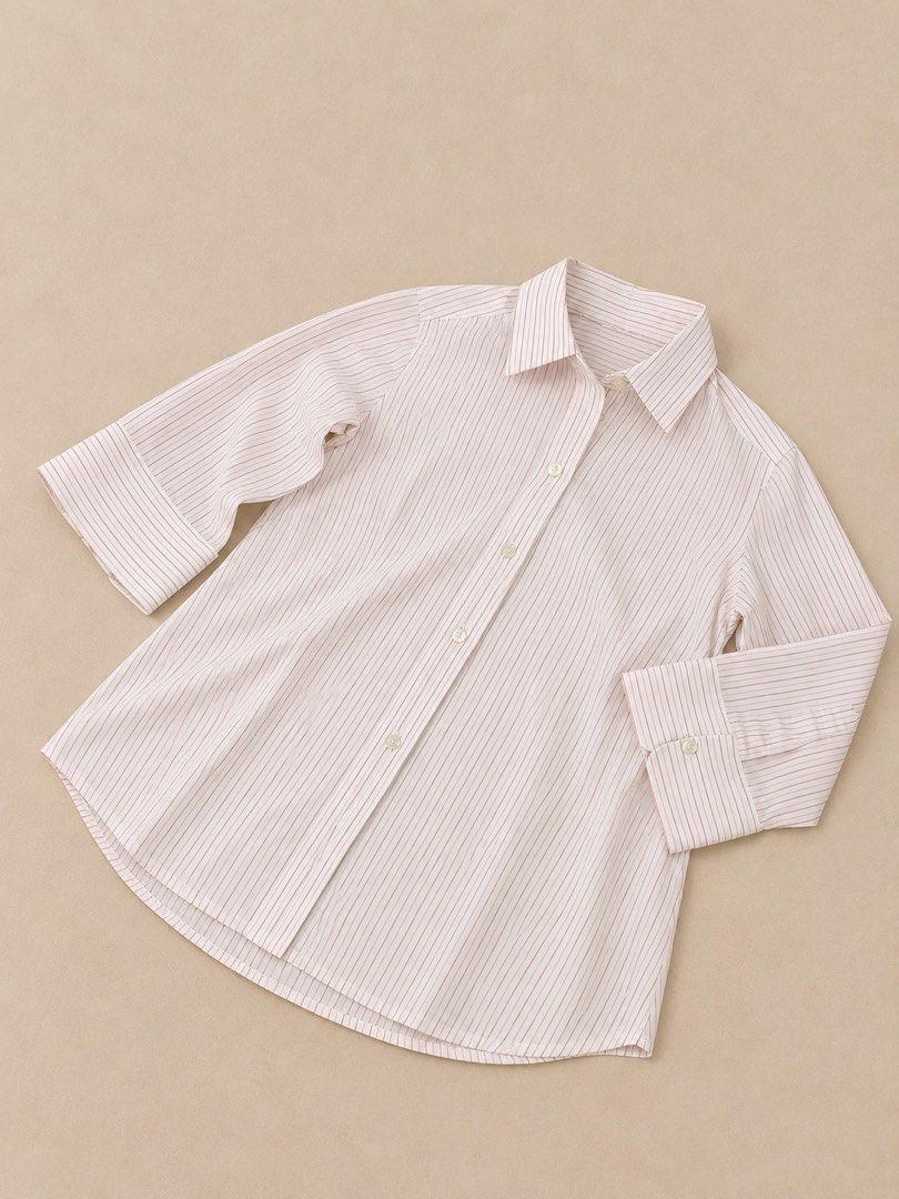Pink Pinstripe Button-Up (Category: Blouses) located in Manila. Submitted by lexiandco.ph (Listing ID 1469588317, Image 1). Description: .