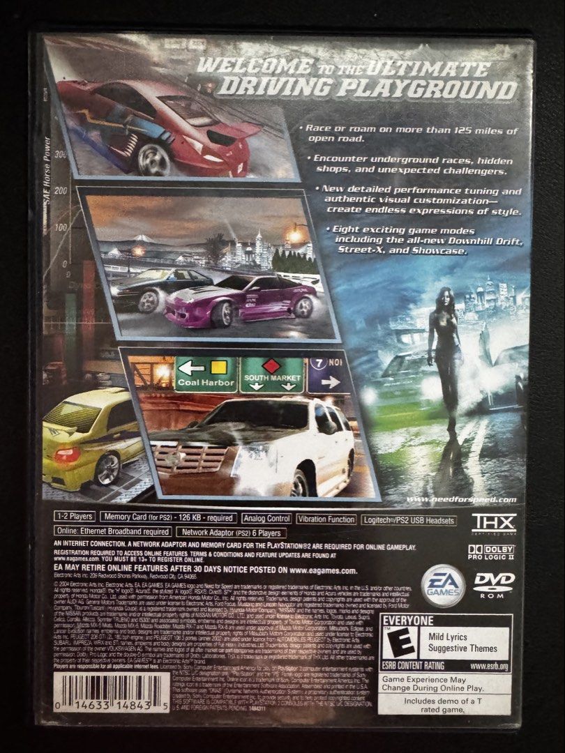 PlayStation 2 (PS2) Game - Need For Speed: Underground 2 (NTSC-U/C) (Category: PlayStation) located in Taytay. Submitted by liekoi08 (Listing ID 1469652669, Image 3). Description: NOTE: ⚠️ PRE-LOVED COLLECTION. COMPLETE IN BOX (CIB) / ORIGINAL BLACK LABEL PRINT / READ DISC CONDITION & COMPATIBILITY. First-edition original black label release. For serious collectors looking for a complete copy to add to their collection, as well as classic street 