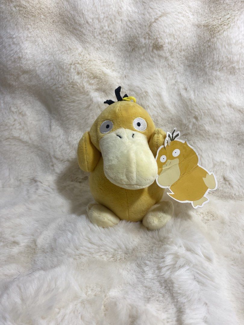 Pokemon’ Psyduck plush charm (Category: Plushies & Soft Toys) located in Kalibo. Submitted by ollie_stuffshop (Listing ID 1469663596, Image 1). Description: Estimated shipping fee: 85 php Will refund the change if the actual Sf is less than the ESF. But if the actual SF exceed the ESF, the additional balance needs to be settled..