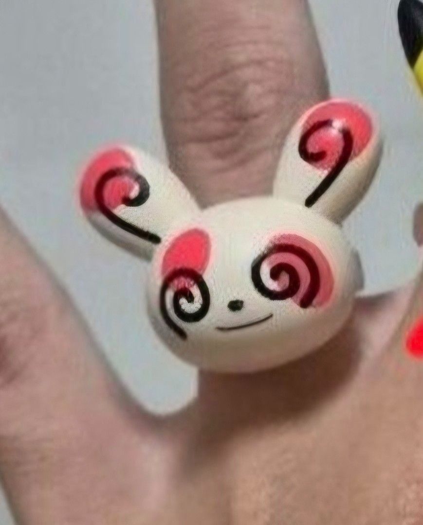 Pokemon Spinda Ring Cute Swirl Face Ring, Women's Fashion, Jewelry ...