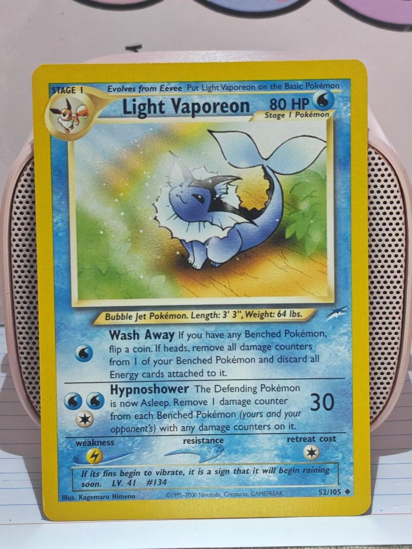 Pokemon TCG light vaporeon (Category: Raw Singles) located in Cebu City. Submitted by kenj1997 (Listing ID 1469634344, Image 1). Description: .
