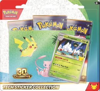 Pokemon 30th 2pack blister & tech sticker & minitins, Toys ...