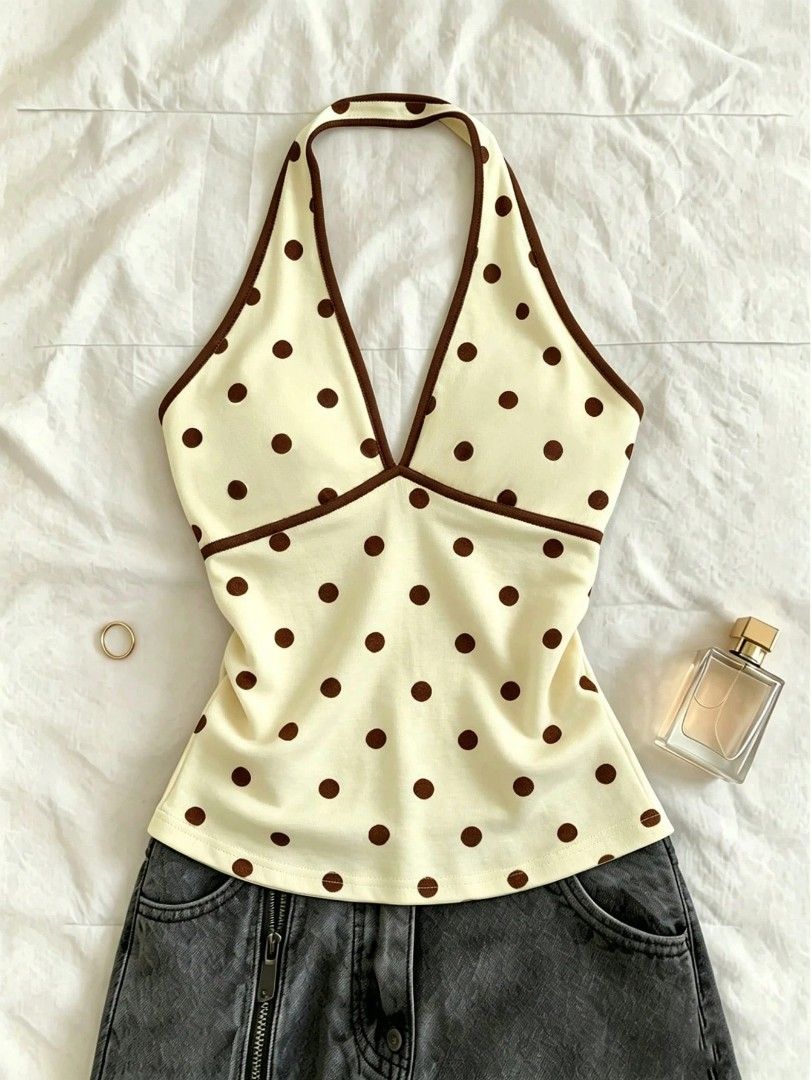 Polka Halter (Category: Sleeveless) located in Caloocan City. Submitted by aundrea_z (Listing ID 1469682442, Image 1). Description: .