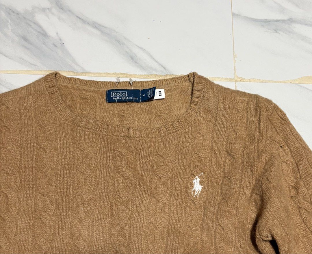 Polo by Ralph Lauren Cable Knit (Category: Coats, Jackets and Outerwear) located in Baguio. Submitted by thriftedbaguio (Listing ID 1469622060, Image 2). Description: Excellent Condition Size Medium Tagged Dimensions 17*20 Color rate 10 .