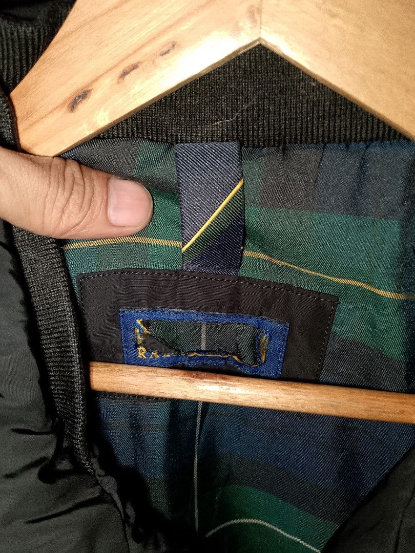 Polo Ralph Lauren Black Harrington Jacket (Category: Coats, Jackets and Outerwear) located in Manila. Submitted by mjthrifted_second (Listing ID 1469650832, Image 2). Description: - Authentic Polo Ralph Lauren jacket in sleek black -Dimes: 23/26 - Stand collar design with full zip closure and branded zipper pull - Stylish green and navy tartan plaid inner lining - Functional pockets with branded snap buttons - Signature embroidered pony logo on t