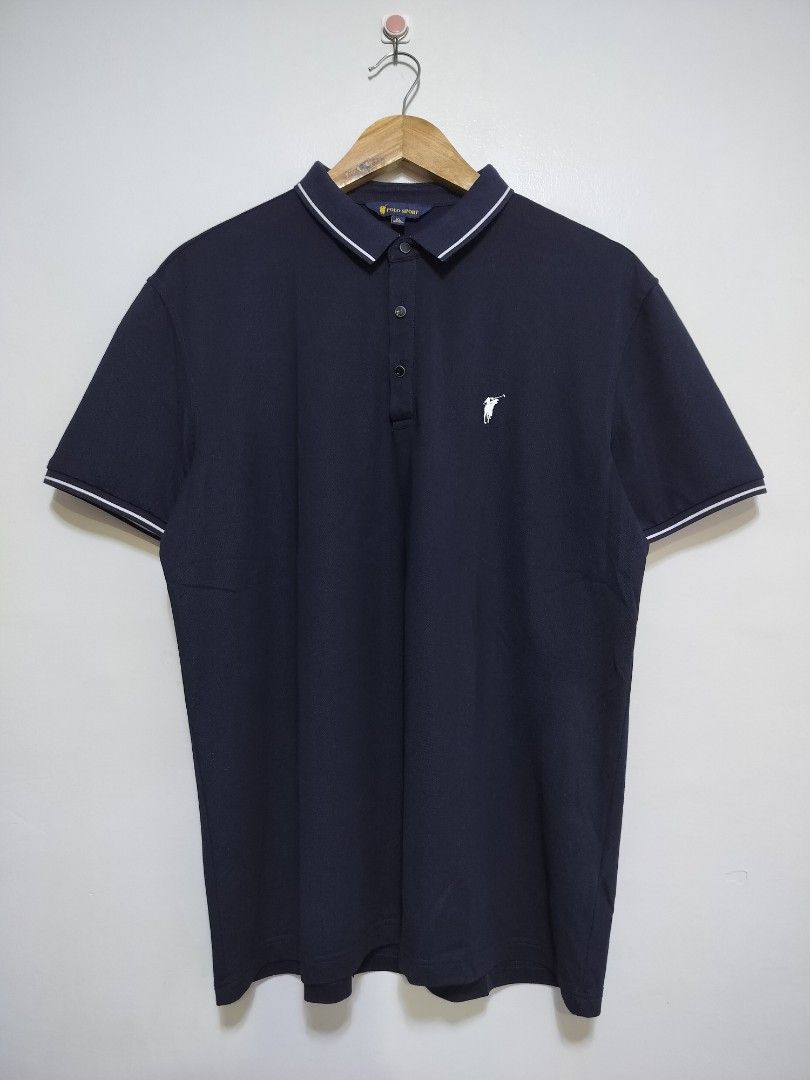 Polo Sport by RL Polo Shirt (Colar Script) (Category: Tshirts & Polo Shirts ) located in Taguig. Submitted by thriftybounce (Listing ID 1469648987, Image 1). Description: Fit : L Width : 22 Length : 27 Color Rate : 9.5/10 Issue : None.