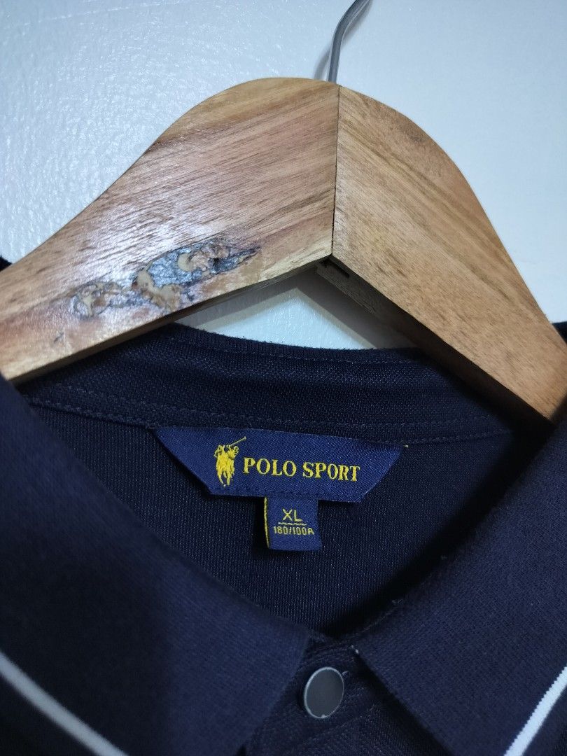 Polo Sport by RL Polo Shirt (Colar Script) (Category: Tshirts & Polo Shirts ) located in Taguig. Submitted by thriftybounce (Listing ID 1469648987, Image 2). Description: Fit : L Width : 22 Length : 27 Color Rate : 9.5/10 Issue : None.