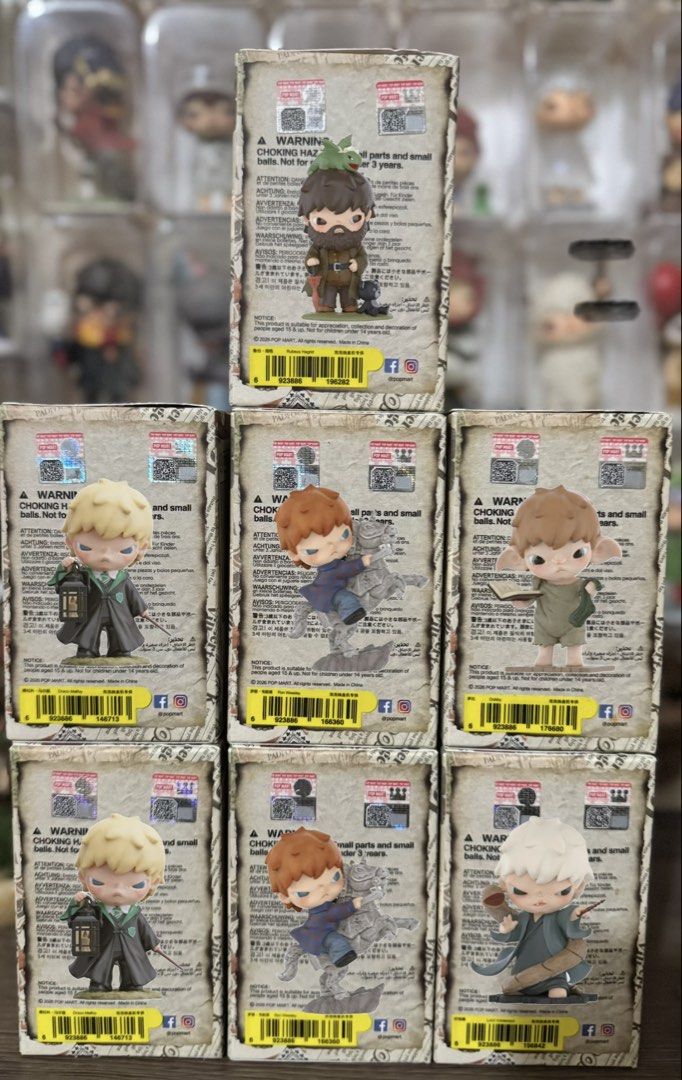 Hirono Harry Potter Figures Blind Box Series (Category: Designer & Blind Box Toys) located in Mandaluyong City. Submitted by blindboxvault (Listing ID 1469622422, Image 1). Description: - 100% Authentic Pop Mart Harry Potter blind box figures - Confirmed & Sealed POP NOW Boxes - Characters included: Hagrid, Draco Malfoy, Ron Weasley, and Dobby - AVAILABLE BUNDLES BUNDLE A – ₱1,250 (2 sets available) * Draco Malfoy * Ron Weasley BUNDLE B – ₱1,950 