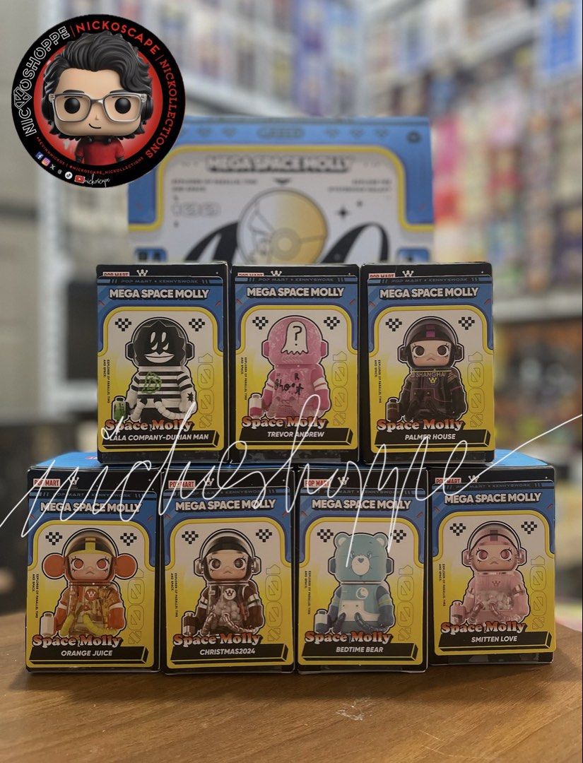 Pop Mart Mega Space Molly 100% Series Figures (Category: Designer & Blind Box Toys) located in Makati City. Submitted by kevinnnickos (Listing ID 1469683125, Image 2). Description: For sale: Pop Mart x Kennyswork Mega Space Molly 100% Series blind box figures ‼️PLEASE MAKE IT A HABIT TO READ FIRST, Thank you! All items are 100% authentic from Pop Mart and come with complete inclusions. All boxes have been opened at the bottom only, while the foil