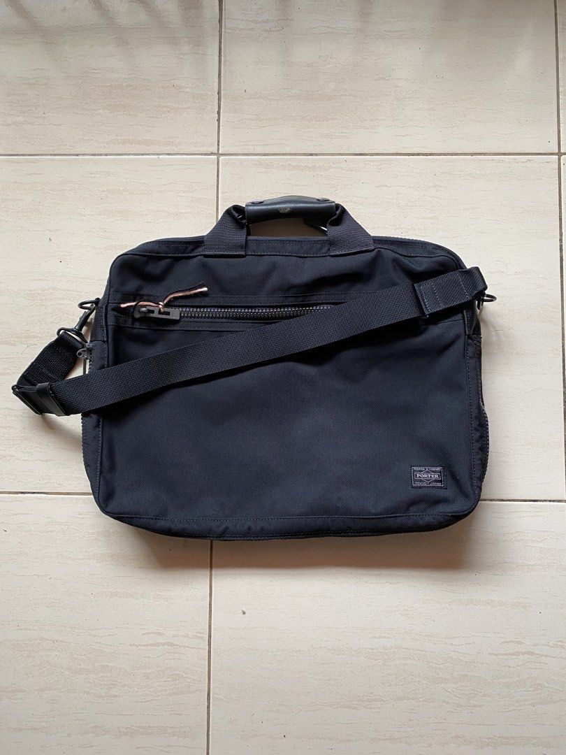 Porter Angle 2 Way Briefcase (Category: Briefcases) located in Legazpi City. Submitted by folksfave (Listing ID 1469724193, Image 1). Description: Excellent Condition Working Zippers 9.5/10 color rate Clean inner and outer No flaws .
