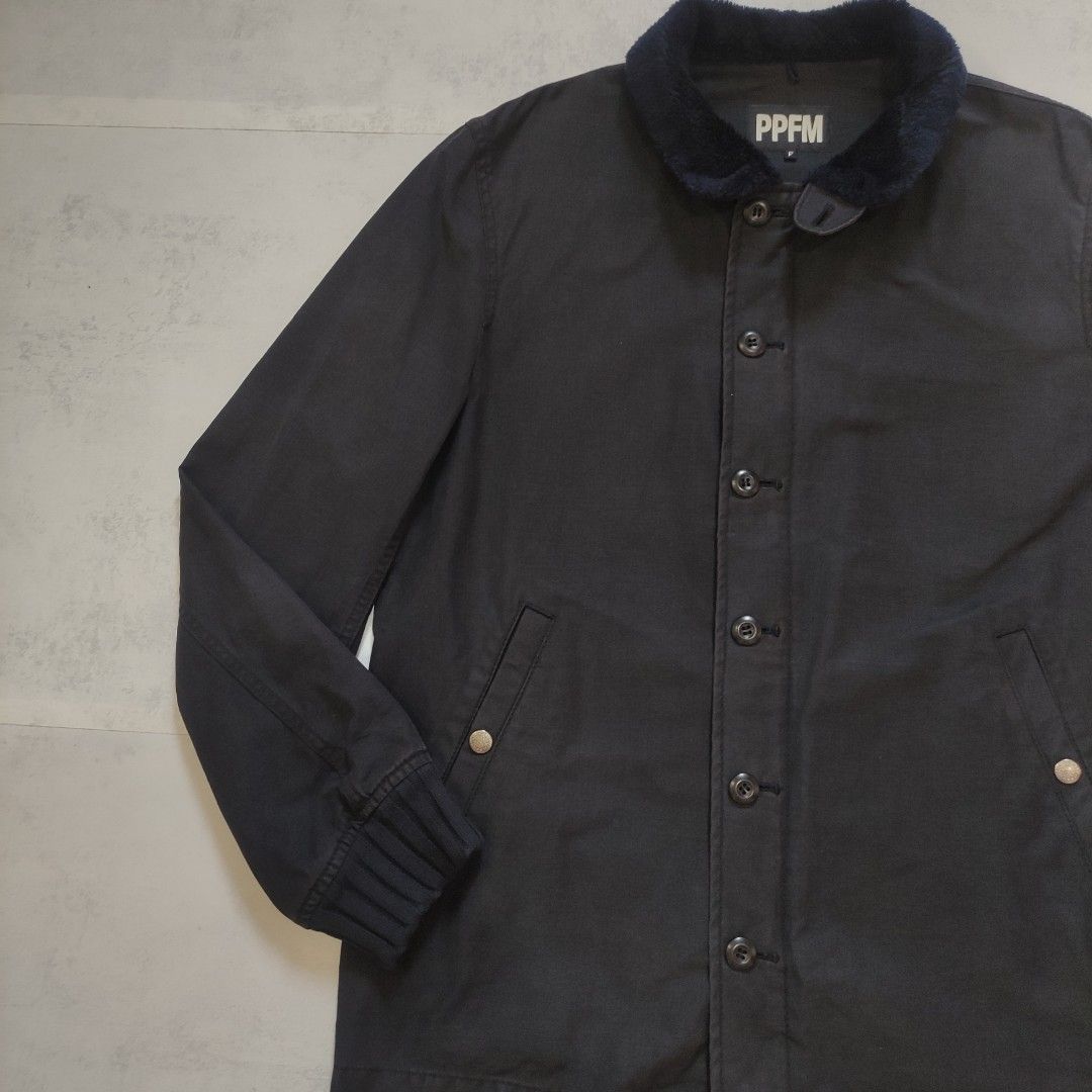 PPFM Deck Jacket (Category: Coats, Jackets and Outerwear) located in Bulacan. Submitted by thriftlockerph (Listing ID 1469603300, Image 3). Description: Lightweight Size: fits M Dimension: 28.5L 21.5W Condition: 9/10 Color rate: 8.5/10.